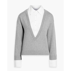 Derek Lam 10 Crosby Rida layered poplin top